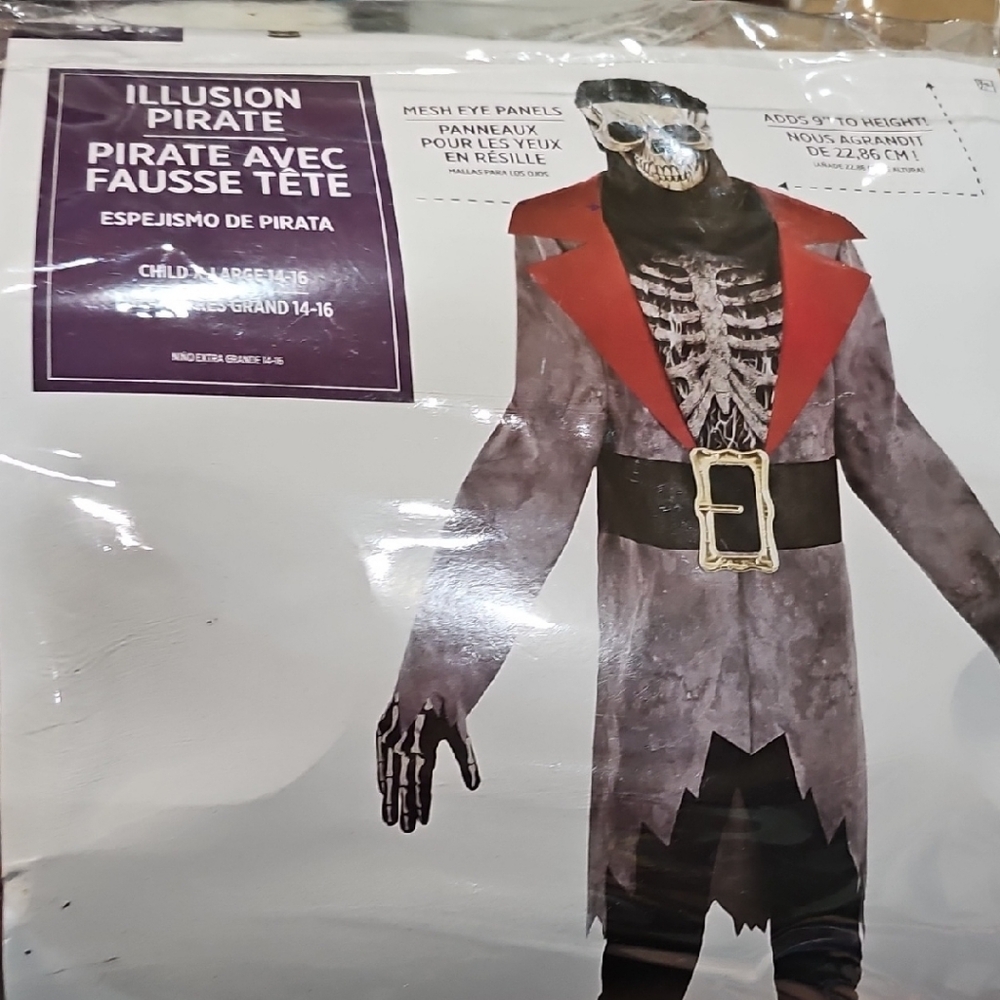 Illusion Pirate Costume for Kids - Red and Black